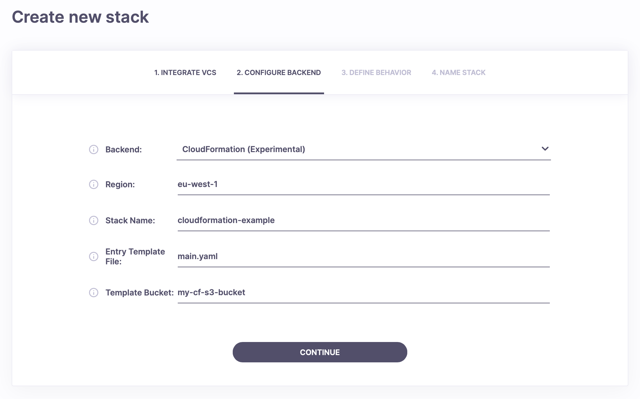 Configuring the backend settings.